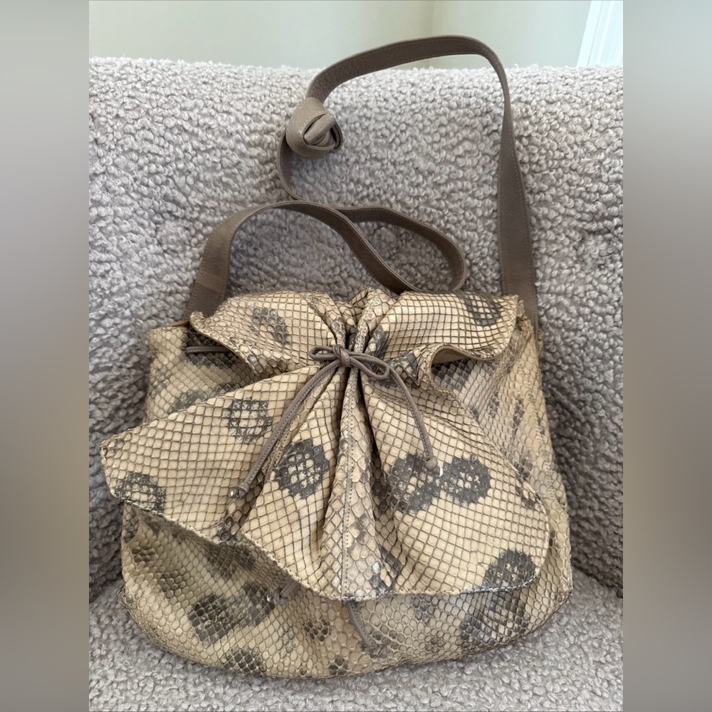 CARLOS FALCHI PYTHON SNAKESKIN CROSSBODY BAG Vintage